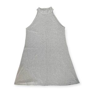 MISSGUIDED Mock Neck Asymmetrical Flowy Mini Dress Gray Women’s size 6